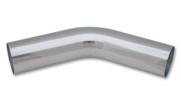 Vibrant 2.5in O.D. Universal Aluminum Tubing (45 degree bend) - Polished For Discount