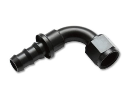 Vibrant -10AN Push-On 90 Deg Hose End Fitting - Aluminum on Sale