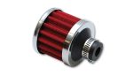 Vibrant Crankcase Breather Filter w  Chrome Cap 1.25in 32mm Inlet ID Cheap