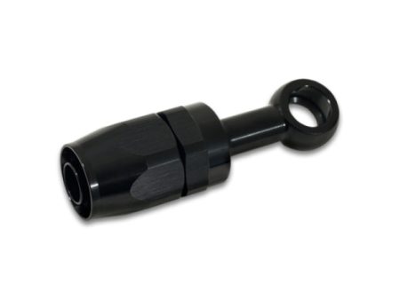 Vibrant -8AN Banjo Hose End Fitting for use with M10 or 3 8in Banjo Bolt - Aluminum Black Cheap