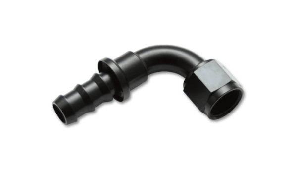 Vibrant -10AN Push-On 90 Deg Hose End Fitting - Aluminum on Sale