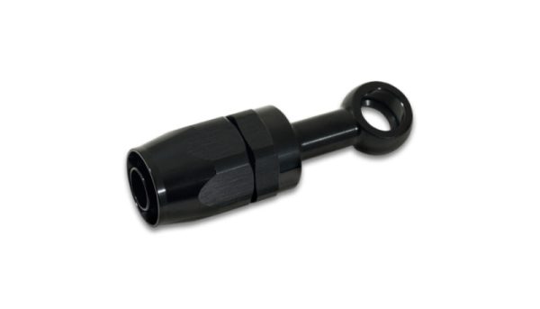 Vibrant -8AN Banjo Hose End Fitting for use with M14 or 9 16in Banjo Bolt - Aluminum Black on Sale