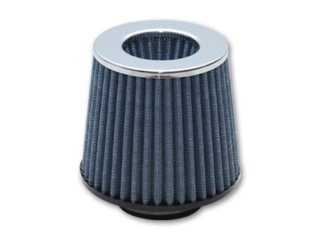 Vibrant Open Funnel Perf Air Filter (5in Cone O.D. x 5in Tall x 4.5in inlet I.D.) Chrome Filter Cap Cheap