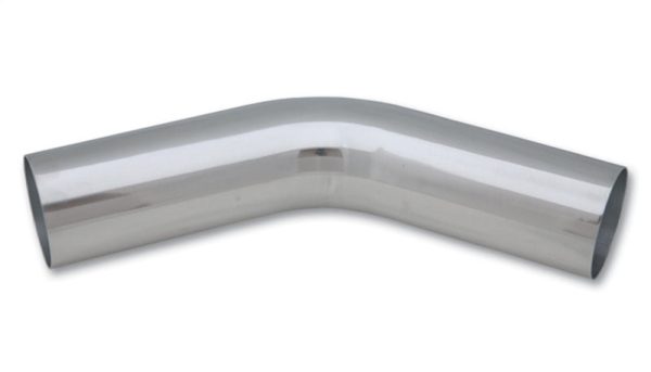 Vibrant 1.5in O.D. Universal Aluminum Tubing (45 degree bend) - Polished Supply