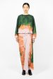 Long Draped Silk Skirt Green Supply