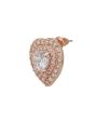 Carlton London Rose Gold Plated Cz Heart Stud Earring For Women For Sale