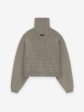 Women s Heavy Waffle Cropped Turtleneck Supply