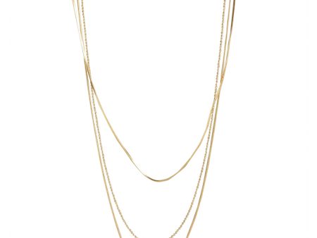 18Kt Gold Plated With Cz Layered Necklace For Women Online