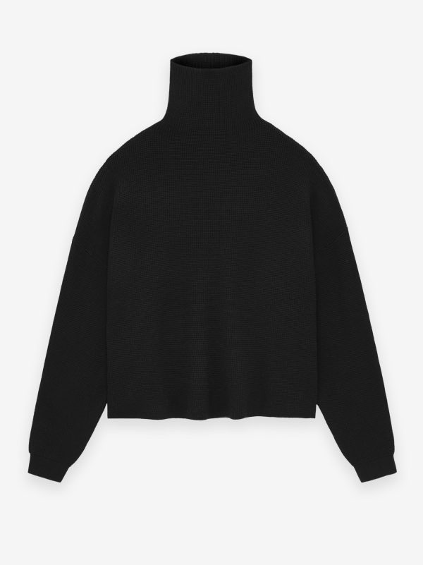 Womens Waffle Turtleneck For Cheap