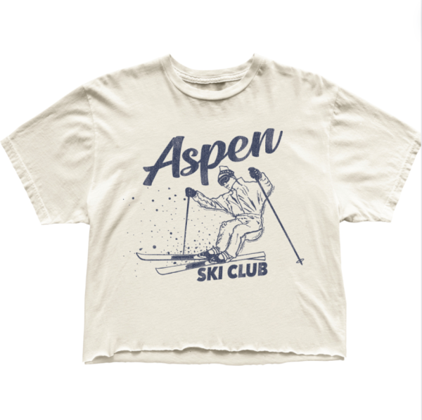 Aspen Ski Club Cut Off Tee Fashion