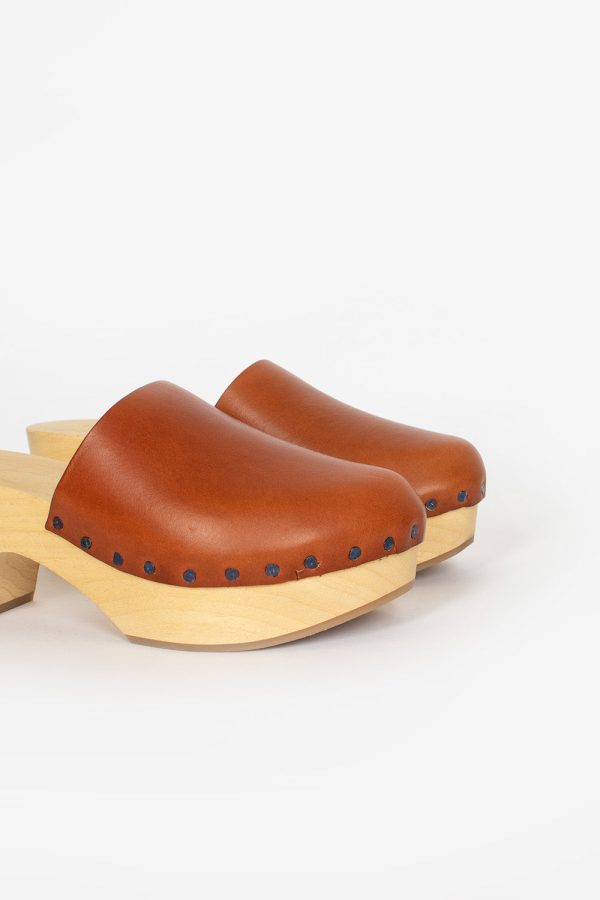 Leather Heeled Clog For Sale