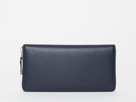 SA0110 Classic Leather Purse Navy Hot on Sale