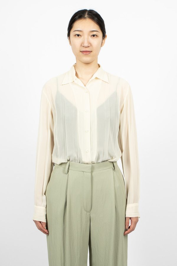 Pleats Shirt Off White Online Hot Sale