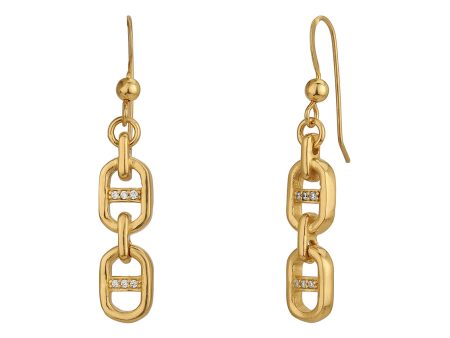 18Kt Gold Plated Cz Fancy Drop Earring Cheap