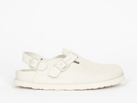 Tokio Suede Clog Bone For Cheap