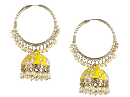 Gold Plated Kundan Pearl Jhumka Earring For Women Online