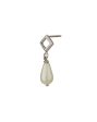 Carlton London Rhodium Plated Contemporary Drop Earring With Dangling Pearl Cheap