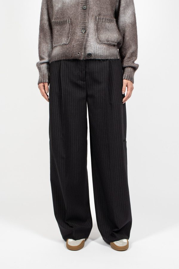 Pinstripe Tailored Trousers Black Supply