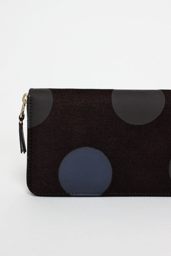 SA0111RD Classic Compartment Purse Black Dot For Discount