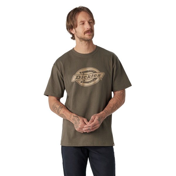 Dickies Men s Short Sleeve Heavyweight Logo T-Shirt on Sale