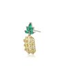 Carlton London Gold Plated Cz Pineapple Drop Earring For Women Online Sale