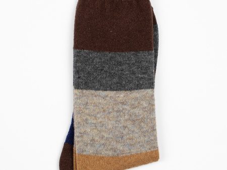 HA-24 Switch Striped Socks Dark Brown Sale