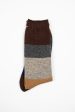 HA-24 Switch Striped Socks Dark Brown Sale