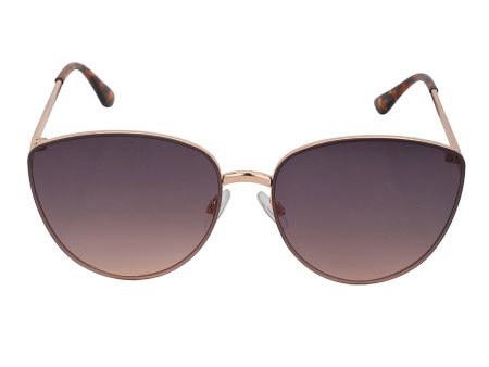 Carlton London Rose Gold & Brown Toned Uv Protected Cateye Sunglasses For Women For Sale