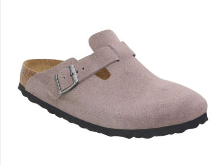 Boston Soft Footbed Suede Leather Faded Purple Online now