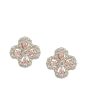 Gold Plated With Cz Floral Stud Earring For Women on Sale