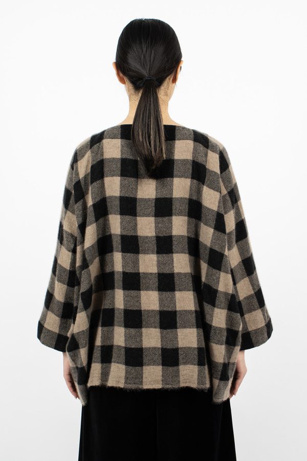 Square Check Shirt Brown Black Online now