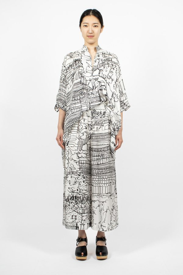 Pyjama Trouser Village Print For Cheap