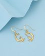 Carlton London 18Kt Gold Plated Classic Earrings With Moon & Cat Supply