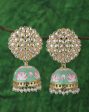 Gold Plated Pearl Enamel Jhumka Earring For Women Online now