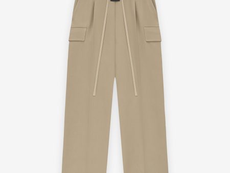 Weighted Twill Wide Leg Cargo Pants Sale