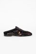 Velvet Mule Black Papillon Embroidery Online