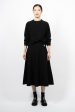 Wool Blend Midi Skirt Black For Cheap