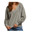 Ember Velour V-Neck Sweatshirt Hot on Sale