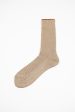 HA-22 Linen Lurex Ribbed Socks Beige Online Sale