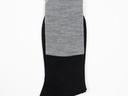 ANP-92M Two Tone Rib Sock Black Grey For Sale