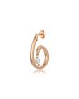 Carlton London 18Kt Rose Gold Plated  Half Hoop Earrings With Pearl Online