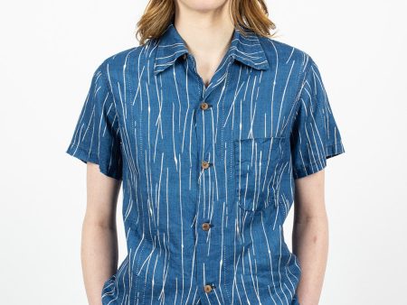 Aloha French Linen Shirt Indigo Hot on Sale