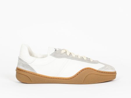 Lace Up Sneakers White Brown Online Hot Sale