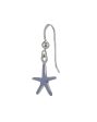 925 Sterling Silver Rhodium Plated And Enamel Star Drop Earring For Women Fashion