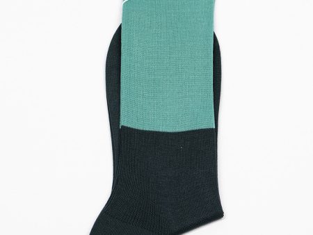 ANP-92L Two Tone Socks Green Turquoise on Sale