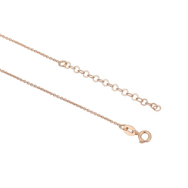 Carlton London Rose Gold Plated Twins Heart Cz Studded Necklace For Women Supply