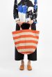 Imuya Washed Linen Bag Orange Natural Stripe Online Hot Sale