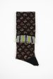 AM-501AHS Fun Fan Knee Sock Dark Brown on Sale