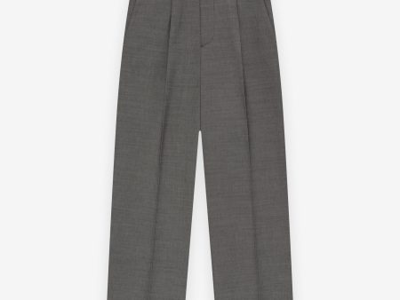 Double Cotton Wool Wide Leg Trousers on Sale