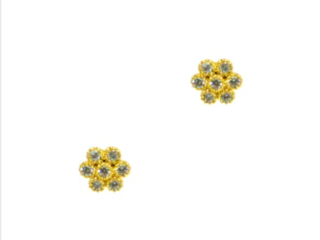 CZ Flower Post Earring For Sale